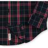 Organic Long Sleeve Stretch Poplin Shirt, Black Ballet Plaid - Button Downs - 2