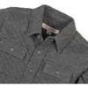 Long Sleeve Quilted Button Down Shirt Jacket, Quilted Dark Gray Heather - Button Downs - 2