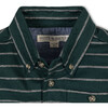 Organic Long Sleeve Jersey Knit Polo Shirt , Green London Stripe - Polo Shirts - 2