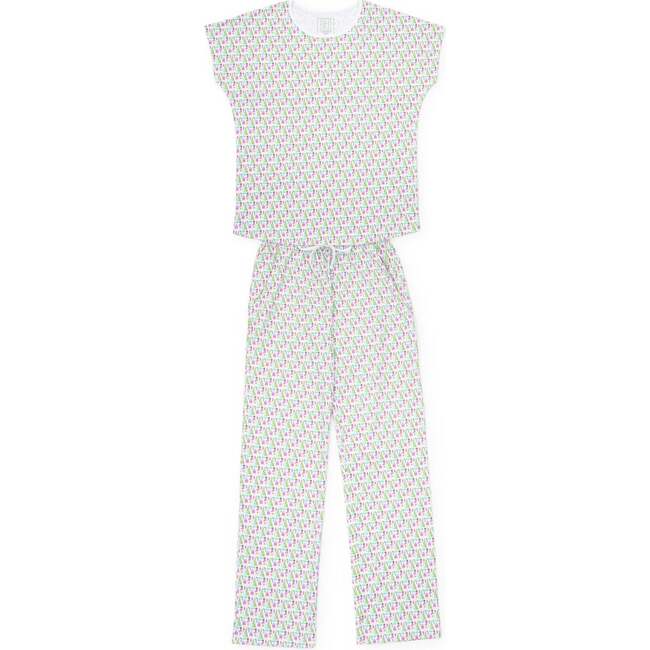 Marcia Women's Pajama Pant Set, Mod Holiday Pink