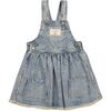 Patchwork Overalls Dress, Denim - Dresses - 1 - thumbnail