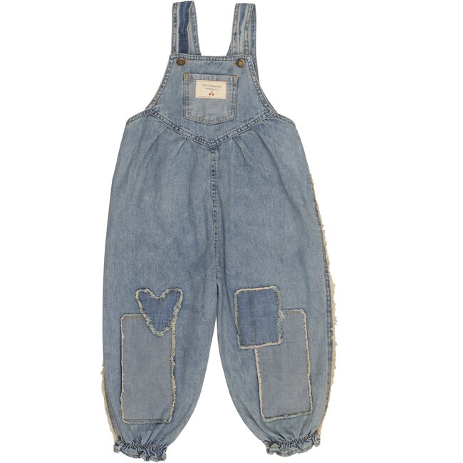 Patchwork Heart Overalls, Denim