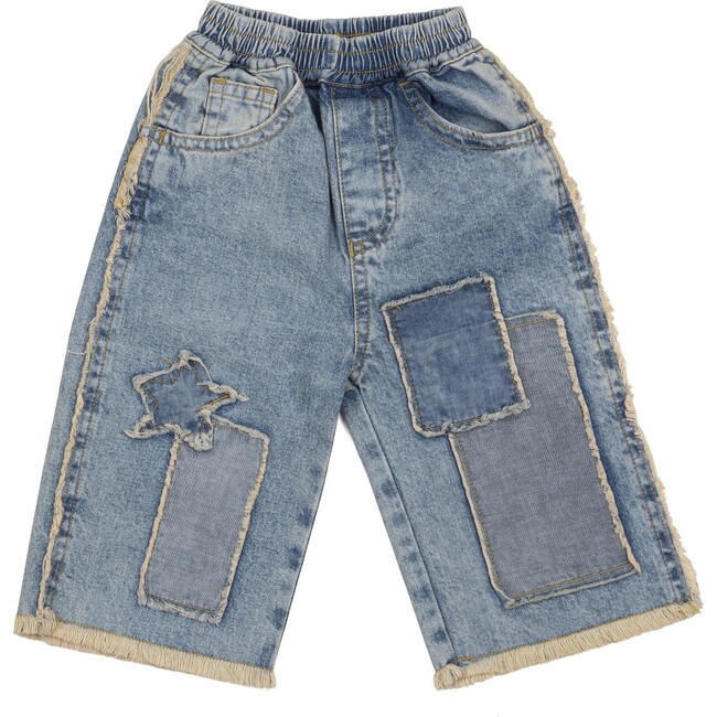 Patchwork Heart Pants, Denim - Pants - 3