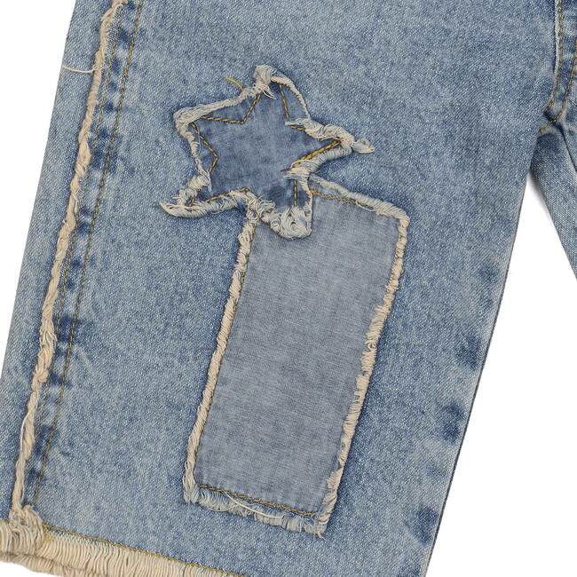 Patchwork Heart Pants, Denim - Pants - 4