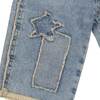 Patchwork Heart Pants, Denim - Pants - 4