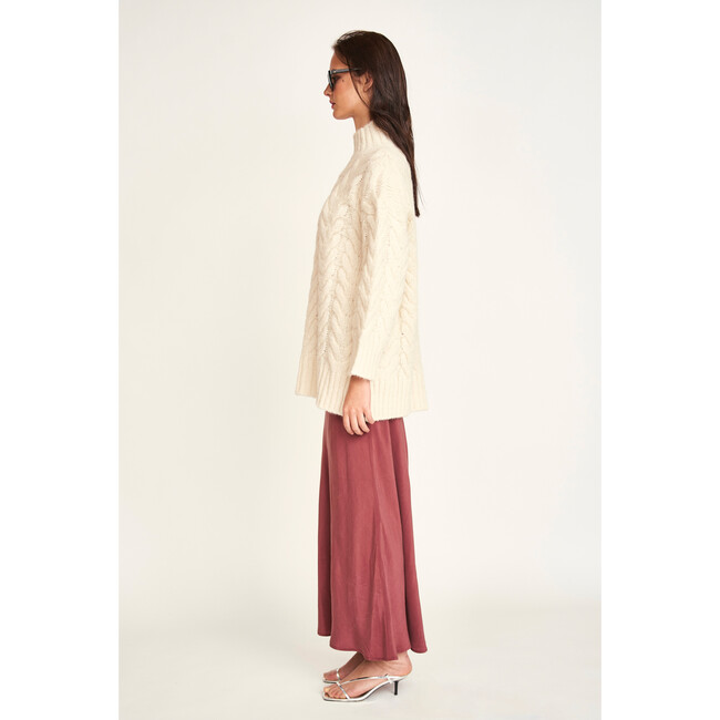 Salida Cable Turtleneck, Alabaster - Sweaters - 3