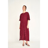 Madagascar Pointelle Dress, Black Cherry - Dresses - 3
