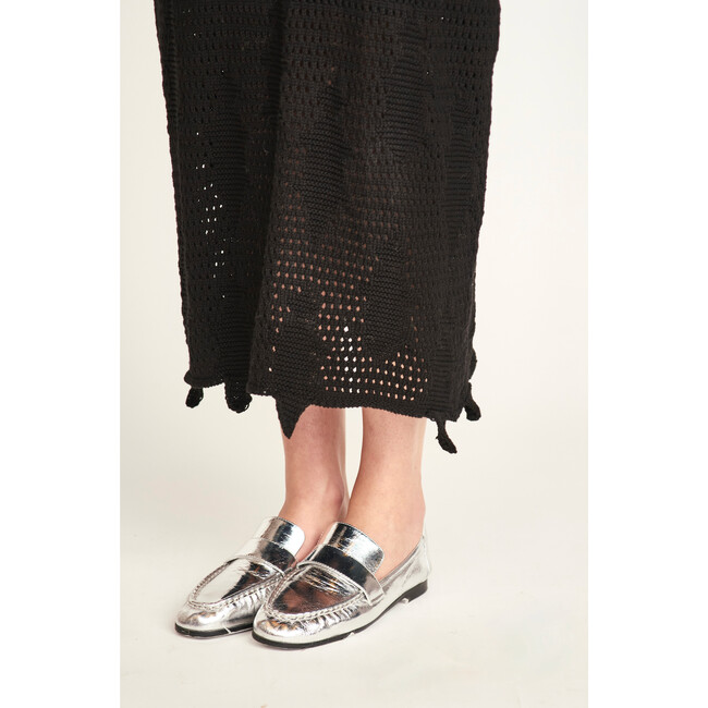 Lokaro Pointelle Skirt, Black - Skirts - 5