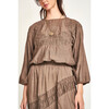 Andaman Ruched Blouse, Walnut - Blouses - 5