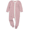 Stripe Two Way Zip-Up Sleepsuit Red Stripe - Footie Pajamas - 1 - thumbnail