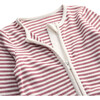 Stripe Two Way Zip-Up Sleepsuit Red Stripe - Footie Pajamas - 4
