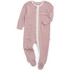 Stripe Two Way Zip-Up Sleepsuit Red Stripe - Footie Pajamas - 5