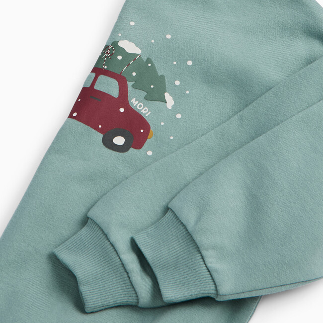 Snowy Car Sweatshirt Frosted Mint - Sweatshirts - 3