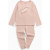Ski Dog Ribbed Pajamas Pink - Pajamas - 1 - thumbnail