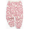 Hearts Joggers Cream & Red - Pants - 1 - thumbnail