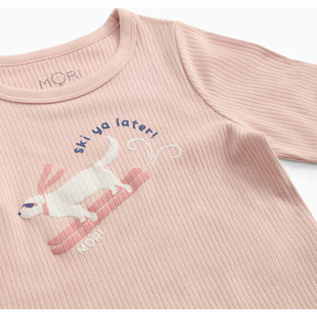 Ski Dog Ribbed Pajamas Pink - Pajamas - 4