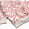 Hearts Oversized Sweatshirt Cream & Red - Sweatshirts - 3 - thumbnail
