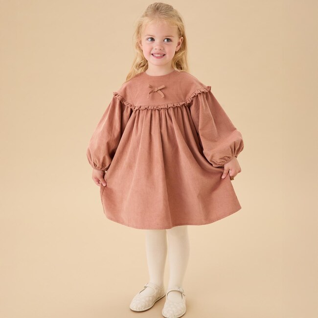 Corduroy Dress Mocha Mousse - Dresses - 2