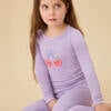 Cherry Placement Ribbed Pajamas Purple - Pajamas - 2 - thumbnail