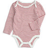 Stripe Long Sleeve Bodysuit Red Stripe - Onesies - 1 - thumbnail