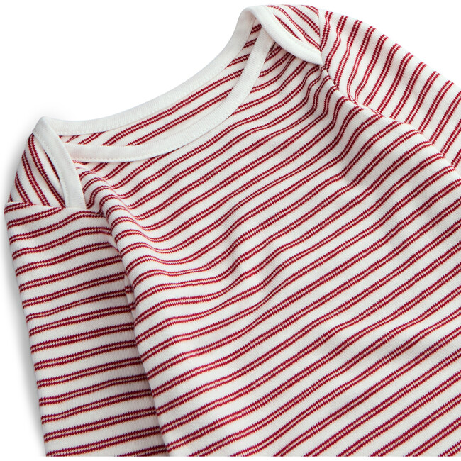 Stripe Long Sleeve Bodysuit Red Stripe - Onesies - 3