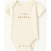 Little Sister Clay Organic Cotton Short Sleeve Baby Bodysuit - Onesies - 1 - thumbnail