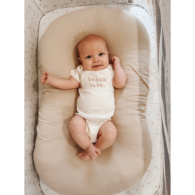 Beach Babe Clay Organic Cotton Short Sleeve Baby Bodysuit