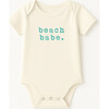 Beach Babe Seafoam Organic Cotton Baby Bodysuit Short Sleeve - Onesies - 1 - thumbnail