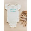 Beach Babe Seafoam Organic Cotton Baby Bodysuit Short Sleeve - Onesies - 2