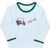 Golf Cart Santa Long Sleeve Shirt, Blue - T-Shirts - 1 - thumbnail