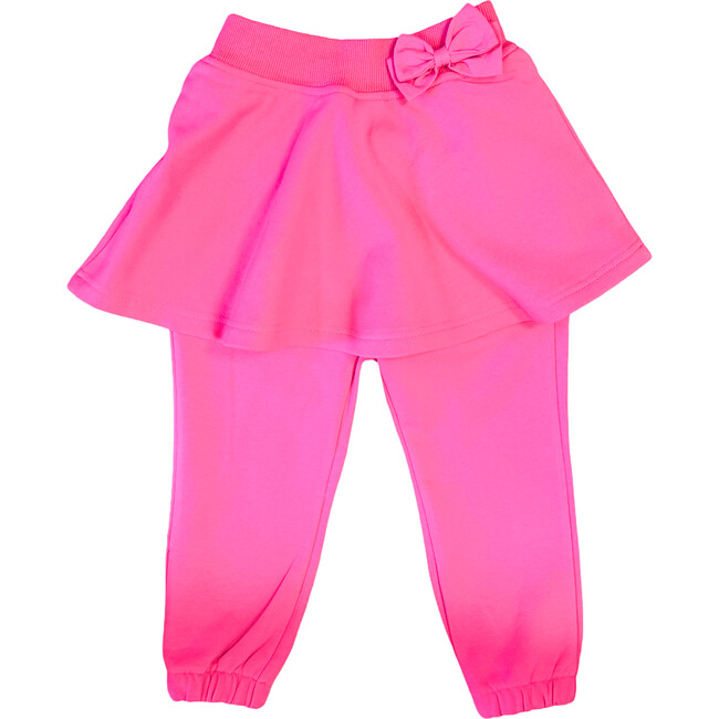 Skirted Bow Joggers, Hot Pink