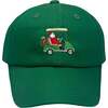 Santa Golf Cart Baseball Hat, Green - Hats - 1 - thumbnail