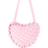 Quilted Velvet Heart Purse, Pink - Bags - 1 - thumbnail