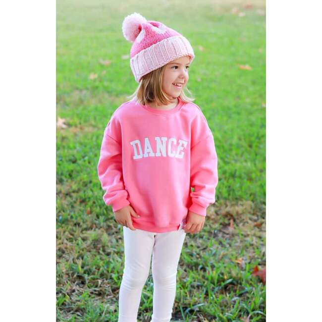 Hearts Bobble Hat/Mittens Bundle, Pink - Winter Hats - 3