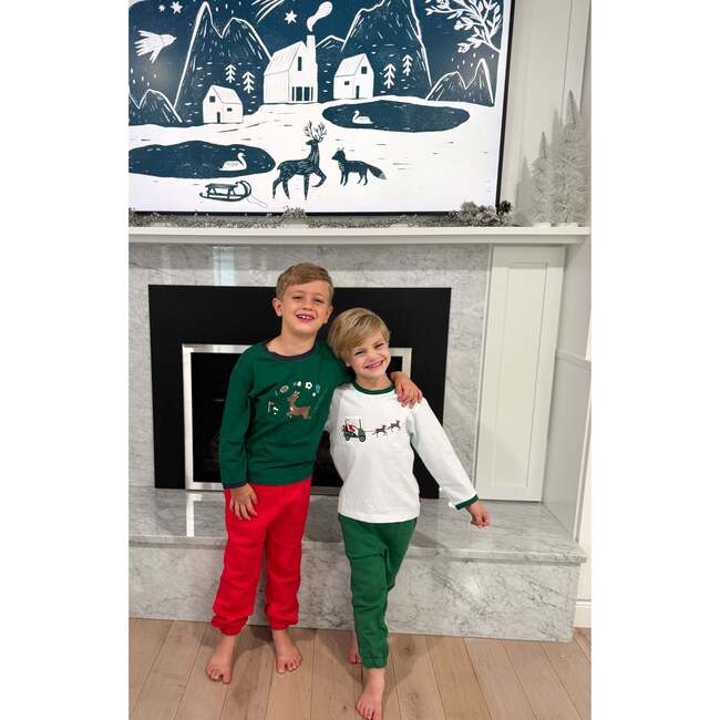 Golf Cart Santa Long Sleeve Shirt, Blue - T-Shirts - 4