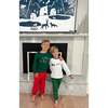 Golf Cart Santa Long Sleeve Shirt, Blue - T-Shirts - 4 - thumbnail