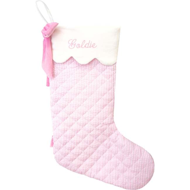 Quilted Christmas Stocking, Pink