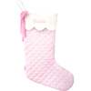 Quilted Christmas Stocking, Pink - Stockings - 1 - thumbnail