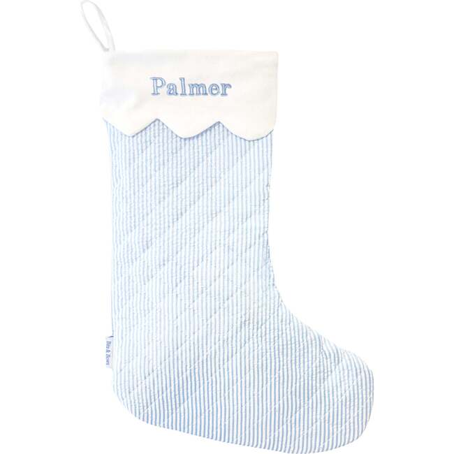 Quilted Christmas Stocking, Blue