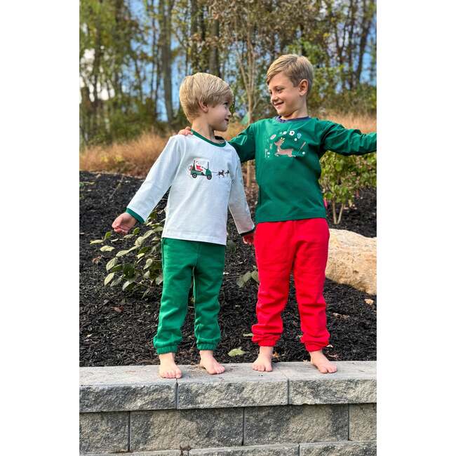 Reindeer Games Long Sleeve Shirt, Green - T-Shirts - 3
