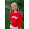 Merry Sweatshirt, Red - Sweatshirts - 2 - thumbnail
