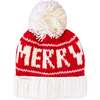 Merry Bobble Hat/Mittens Bundle, Red - Winter Hats - 2