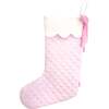 Quilted Christmas Stocking, Pink - Stockings - 4 - thumbnail
