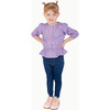 Velvet Bow Top, Purple Carousel - Blouses - 2 - thumbnail
