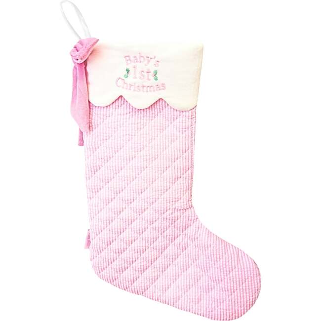 Baby's 1st Christmas Stocking, Pink