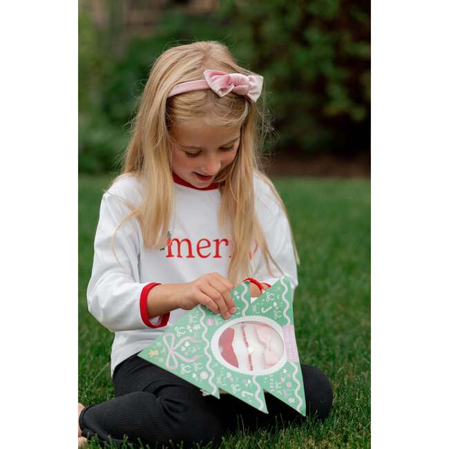 Merry Long Sleeve Shirt, White/Red - T-Shirts - 4