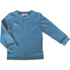 Boys' Long Sleeve Henley, Blue - Shirts - 1 - thumbnail