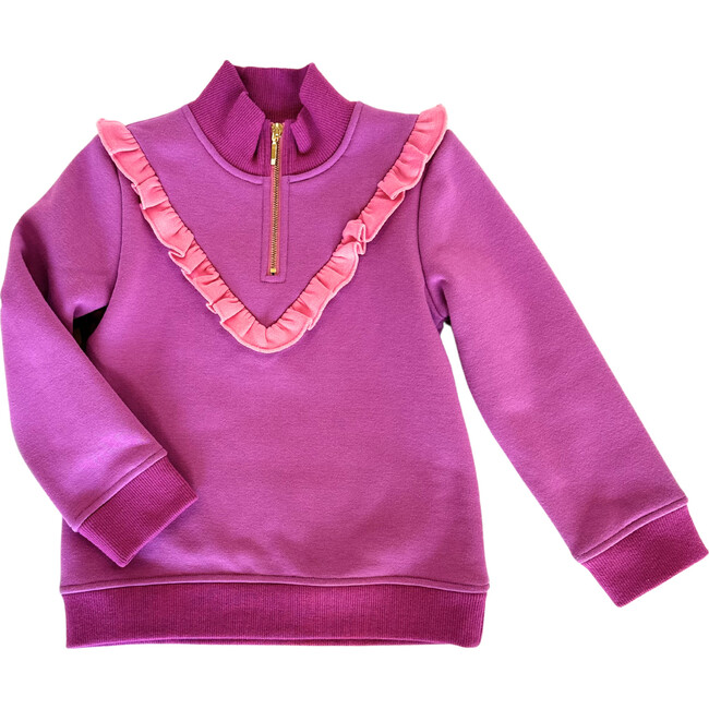 Girls' Half Zip, Purple/Pink