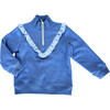 Girls' Half Zip, Blue/Light Blue - Sweatshirts - 1 - thumbnail