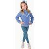 Girls' Half Zip, Blue/Light Blue - Sweatshirts - 2